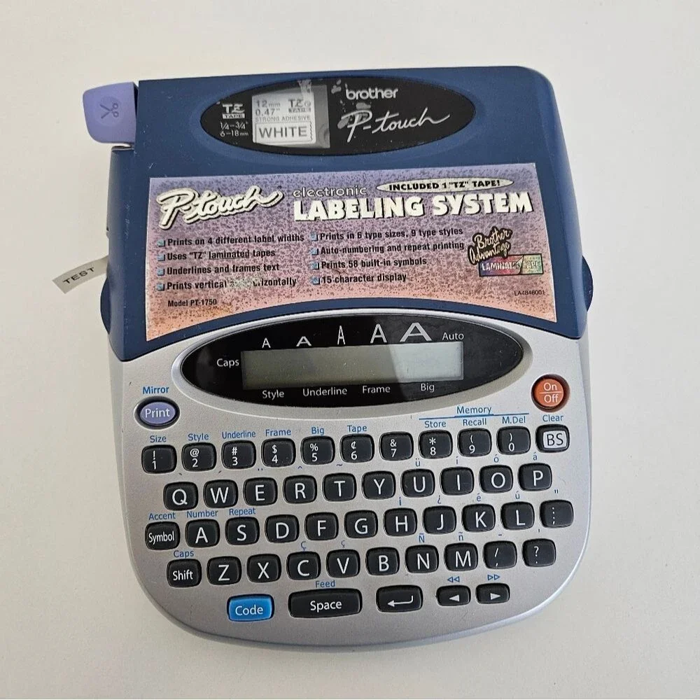 Brother | P-Touch PT-1750 Electronic Label Maker With Extra Labels & Batteries - Picture 3 of 11